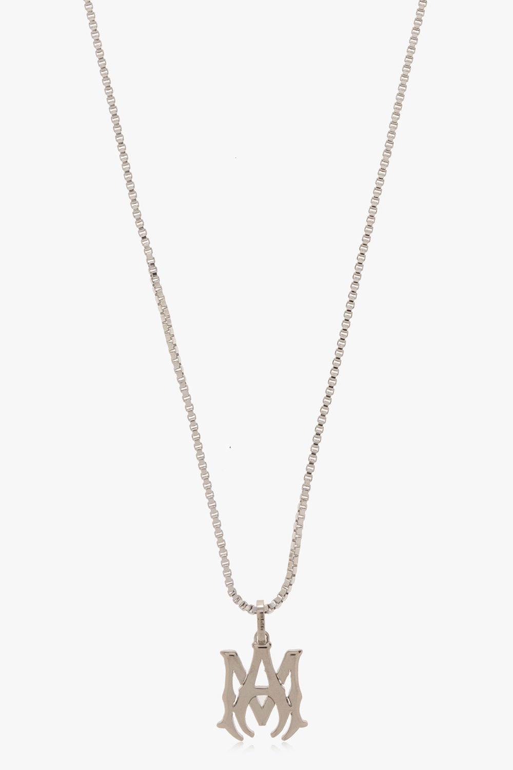 【ロゴデザイン♡】AMIRI SCRIPT NECKLACEネックレス Silver Necklace with logo Amiri - SchaferandweinerShops France